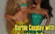 Cosplay de Barbie con los globos de perforación