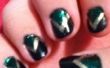 (Loki) Triángulo y franja temática Nail Art
