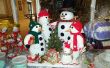 Crochet y punto familia muñeco de nieve