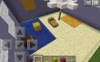Paraguas de Minecraft y silla de playa
