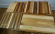 Fabricación de tablas de cortar con cortes y restos de madera