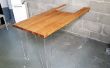 Mesa de madera y plexiglás diseño DIY aceite de girasol