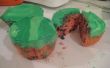 Cupcakes fáciles de sandía (pequeños lotes)