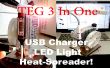 TEG DIY 3 en uno: cargador USB, luz y difusor de calor! 