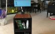 Juego estación de reciclado pantalla portátil y madera vieja