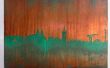 Arte de pared de Skyline de ciudad de cobre