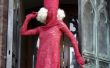 Lady GaGa traje de encaje rojo
