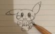 Cómo dibujar Chibi Sonic y Pikachu