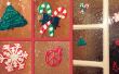 Decoraciones de ventana de Navidad pintura puffy reutilizable