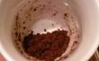 Taza de Brownie hecho con Chocolate mezcla en caliente (no cacao en polvo/huevos)