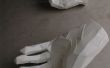 "Manos de talibanes" esculturas en corrugado plástico de datos 3D extraído de Ministerio de salud
