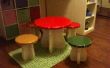 DIY niños seta tabla y taburetes de sapo actualizado