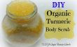 DIY orgánicos cúrcuma cuerpo Scrub para la piel que brilla intensamente