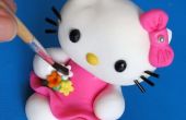 Como hacer adorno de Hello Kitty (fondant) - tutorial de Anuchka