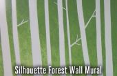Mural de pared silueta bosque