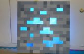 2'x 2' que brilla intensamente del mineral Minecraft luz nocturna