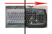 Viejo Transormed de teclado en teclado de juego personalizado