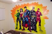 How to paint The Justice League Mural