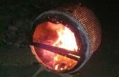 Un hoyo de fuego diferentes de un tambor de lavadora