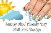 Cómo hacer soleado y nublado día Nail Art