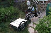 Electric Semi-recumbant Bicycle, w/ Battery Trailer