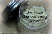 DIY exfoliante de polvo de arroz: Secreto de blanqueamiento de piel asiática un que mascarilla brillo piel casera. 