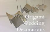 Decoraciones de la boda de origami