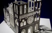 La tarjeta de Notre Dame catedral pop-up Kirigami Origamic Architecture