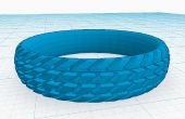 3D Print 'Rueda neumático pisada estilo' anillo (tamaño S)
