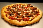Español inspirado Pizza con Manchego, Chorizo e higos