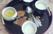 Pudìn de leche de jengibre con coco y Mango decorar