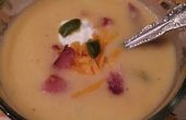 Pieles de patata sopa con jalapeños asados (picante o no)