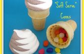 "Servicio suave" conos de merengue galleta