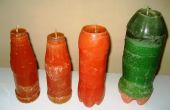 Reutilizar botellas de plástico y velas viejas para hacer nuevas velas