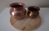 To shine copper vase