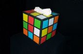Caja del tejido de cubo de Rubik