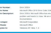 Cómo reparar Microsoft Office Error 25004