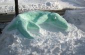 Snosasaurus: Una escultura de nieve