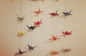 Grúa de origami / pájaro móvil