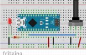 Controlar la velocidad intermitente de un LED con Arduino y la olla (con video)