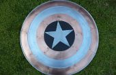 Cobre y aluminio Capitán América escudo