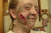 Cómo hacer una cara de zombie la herida