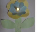 Postal de flores LED para niños. 