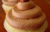 Cupcakes de vainilla rellenos de Nutella