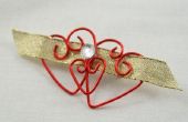 Broche de corazón San Valentín de alambre
