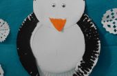 Proyecto de arte papel placa de pingüino para niños
