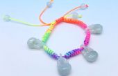 Ideas de regalos caseros - DIY arco iris cerradura en forma de Jade encantos pulsera para niños