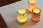 Lámparas de cristal DIY de la botella con tela