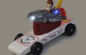 Pinewood Derby auto con LEDs y Jimmy Neutron