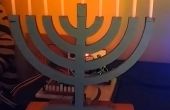 Neón fuego Retro Hanukkah (Menorah)